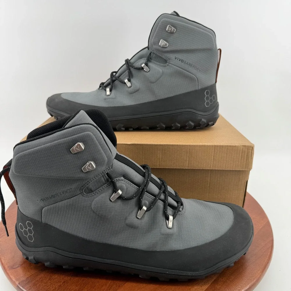 Vivobarefoot Tracker Textile AT Dark Shadow Hiking Boots Men EU 47/US 13 NIB